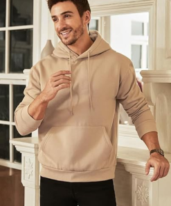 Alternative view of Mens Casual Cotton Hooded Collar