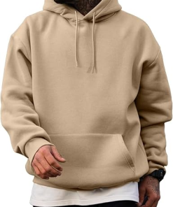 Mens Casual Cotton Hooded Collar