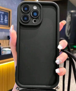 Minimalist Thickened Anti-Drop Black Phone Case